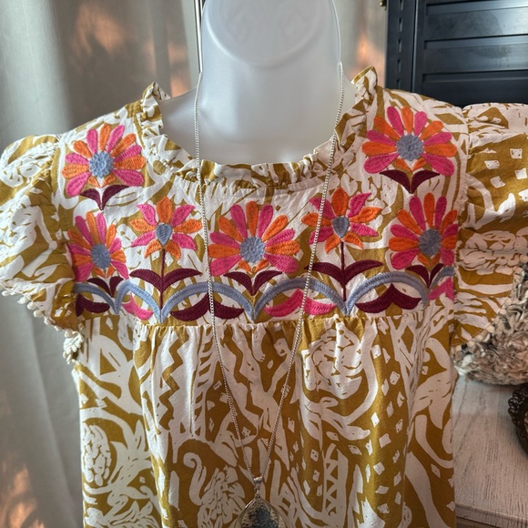 THML Embroidered Flutter Sleeve Dresss - Picture 2 of 9